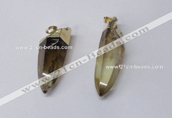 NGP2409 14*35mm - 16*50mm sticks quartz pendants wholesale