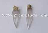 NGP2414 15*60mm - 18*70mm sticks white crystal pendants wholesale