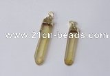 NGP2418 10*45mm - 12*55mm sticks dyed white crystal pendants