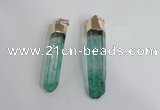 NGP2422 10*45mm - 12*55mm sticks dyed white crystal pendants