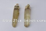 NGP2425 15*50mm - 18*65mm sticks dyed white crystal pendants