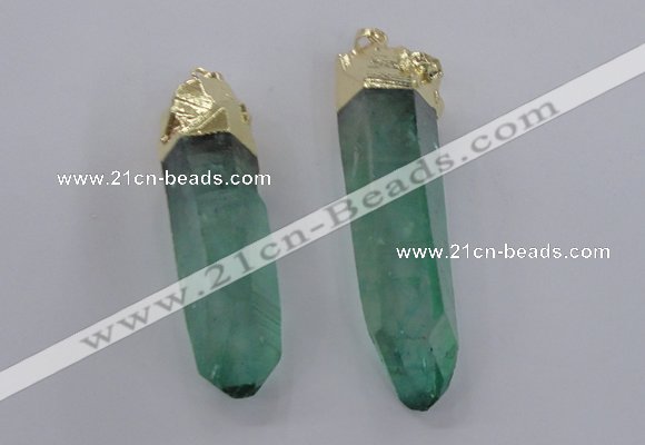 NGP2429 15*50mm - 18*65mm sticks dyed white crystal pendants