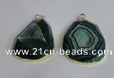 NGP2436 30*40mm - 40*45mm freeform druzy agate pendants wholesale