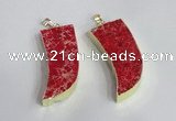 NGP2441 18*40mm - 20*50mm horn sea sediment jasper pendants