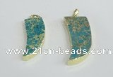 NGP2442 18*40mm - 20*50mm horn sea sediment jasper pendants