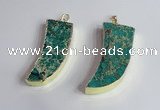 NGP2443 18*40mm - 20*50mm horn sea sediment jasper pendants