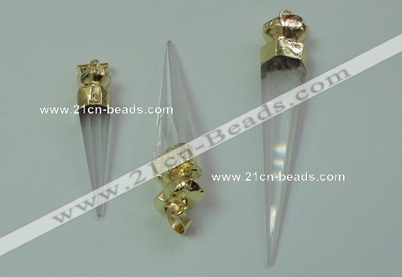 NGP2492 8*35mm - 12*55mm sticks white crystal pendants wholesale