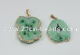 NGP2509 18*25mm - 30*40mm freeform druzy agate pendants