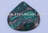 NGP251 43*45mm fashion malachite & pyrite gemstone pendants