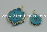 NGP2510 18*25mm - 30*40mm freeform druzy agate pendants