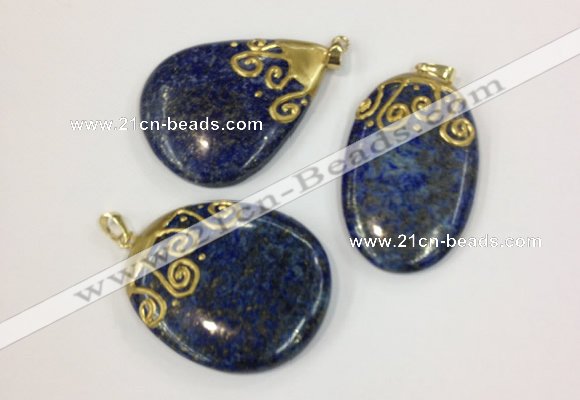 NGP2519 30*45mm - 40*50mm freefrom lapis lazuli pendants