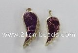 NGP2525 18*40mm - 22*55mm wing-shaped sea sediment jasper pendants