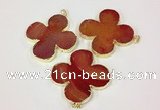 NGP2542 53*53mm - 56*56mm flower agate gemstone pendants