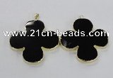 NGP2545 53*53mm - 56*56mm flower agate gemstone pendants