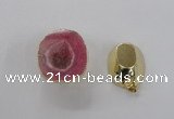 NGP2555 25*35mm - 30*40mm freeform druzy agate gemstone pendants