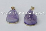 NGP2563 22*30mm teardrop druzy agate gemstone pendants