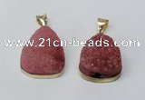 NGP2564 22*30mm teardrop druzy agate gemstone pendants