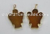 NGP2578 30*40mm angel agate gemstone pendants wholesale