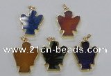 NGP2584 30*40mm angel agate gemstone pendants wholesale