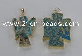 NGP2591 25*35mm - 38*48mm angel sea sediment jasper pendants
