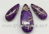 NGP261 15*30mm - 20*50mm flat teardrop sea sediment jasper pendants set