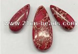 NGP262 15*30mm - 20*50mm flat teardrop sea sediment jasper pendants set