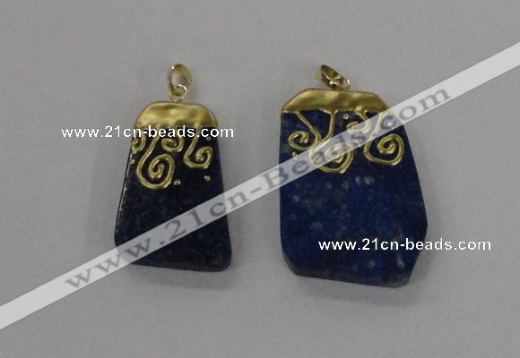 NGP2625 25*35mm - 35*45mm freeform lapis lazuli gemstone pendants