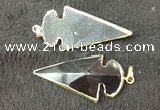 NGP2661 24*53mm - 26*55mm arrowhead agate pendants wholesale