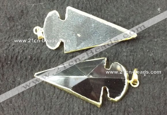 NGP2661 24*53mm - 26*55mm arrowhead agate pendants wholesale