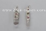 NGP2677 12*35mm - 15*40mm sticks white crystal pendants wholesale