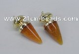 NGP2738 20*45mm - 20*50mm cone agate gemstone pendants wholesale