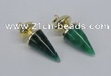 NGP2742 20*45mm - 20*50mm cone agate gemstone pendants wholesale