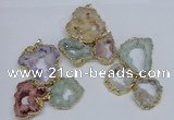 NGP2792 25*30mm - 40*45mm freeform druzy agate pendants