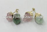 NGP2812 18*25mm - 20*25mm nuggets mixed quartz pendants wholesale