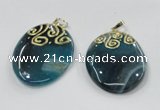 NGP2831 30*35mm - 35*45mm freeform agate gemstone pendants wholesale