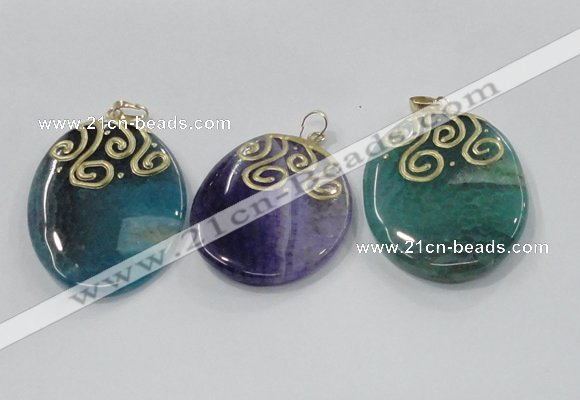 NGP2834 30*35mm - 35*45mm freeform agate gemstone pendants wholesale