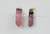 NGP2845 8*20mm - 12*40mm sticks druzy agate gemstone pendants