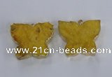 NGP2871 40*50mm - 45*55mm butterfly druzy agate pendants wholesale