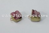 NGP2892 8*10mm - 10*12mm freeform druzy agate pendants