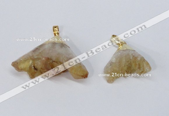 NGP2900 20*25mm - 25*40mm freeform citrine gemstone pendants