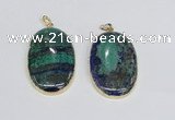 NGP2929 30*50mm - 32*52mm oval chrysocolla pendants