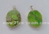 NGP2943 25*35mm – 35*45mm freeform sea sediment jasper pendants