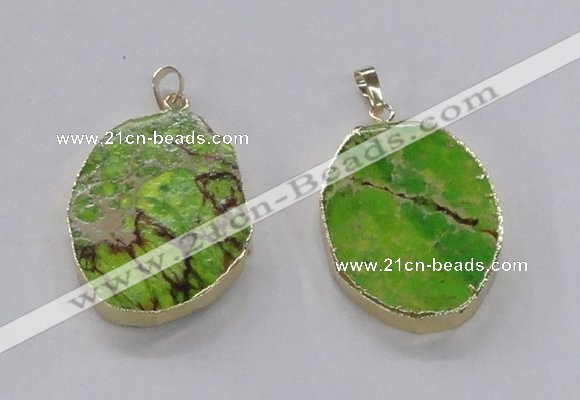 NGP2943 25*35mm – 35*45mm freeform sea sediment jasper pendants