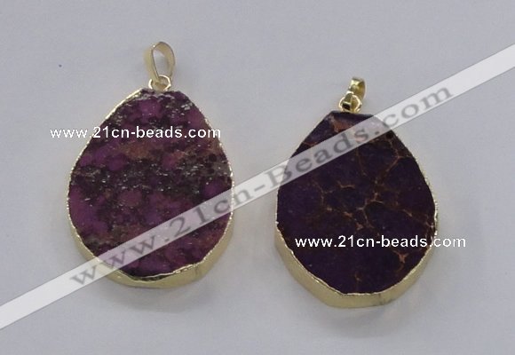 NGP2945 25*35mm – 35*45mm freeform sea sediment jasper pendants