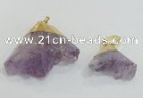 NGP2949 20*25mm – 25*40mm freeform amethyst gemstone pendants