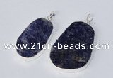 NGP2957 25*35mm - 35*45mm freeform sodalite pendants wholesale