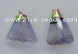 NGP2962 20*35mm - 30*45mm freeform druzy agate pendants