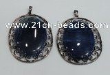 NGP2972 50*60mm oval agate gemstone pendants wholesale