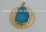 NGP2991 50mm - 52mm freeform druzy agate pendants