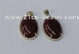 NGP3017 20*30mm oval agate gemstone pendants wholesale
